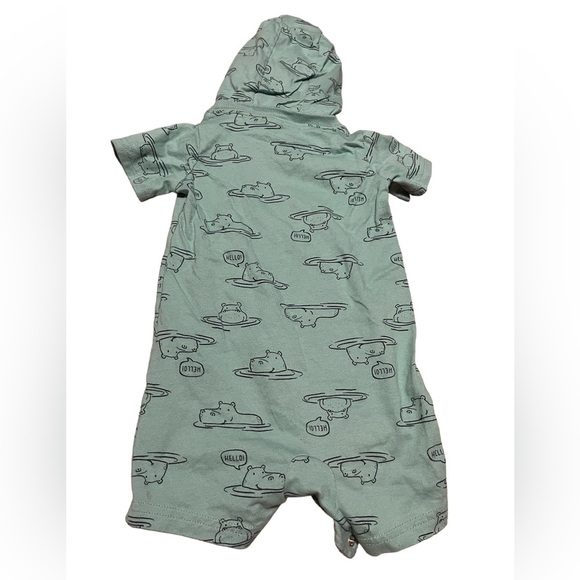 CARTER'S Hippo Hooded Romper - Picture 4 of 4